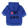 Pet Dog Short Sleeve Hooded T-Shirt I Love My Mom Letter Print Puppy Hoodies