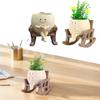 Creative Rocking Chair/Swing Face Flower Pot Garden Pots Cute Resin Head Planters Home Garden Supplies for Indoor Outdoor Plants