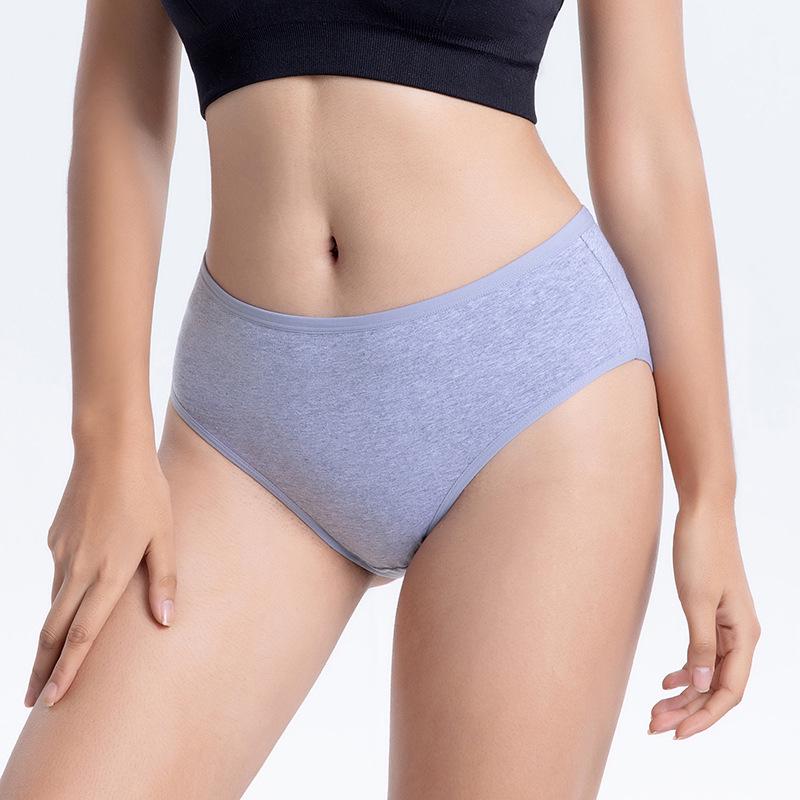 Baumwollslips mit mittelhohem Bund in Übergröße für Damen