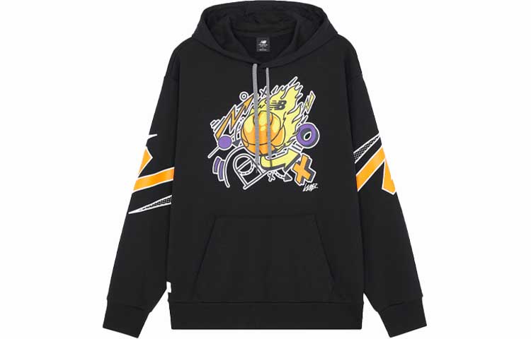 New Balance Sweatshirts Men s Black Hooded Moderate Regular MT13583-BK S