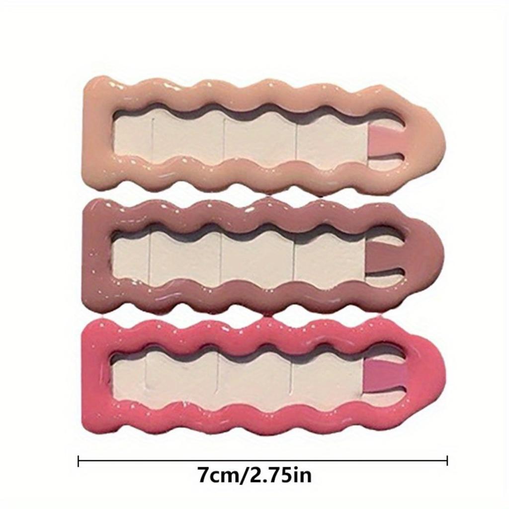 10pcs Fashion for Girls Morandi Color Arc Geometric Hair accessories for Girls Hair Clips Simple sweet Wave hair clips for women