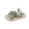 Fashion Women Sandalias Summer Fairy Style 2024 New Fashion Student Platform Roman Lady Sands Flat Shoes Cute Slippers