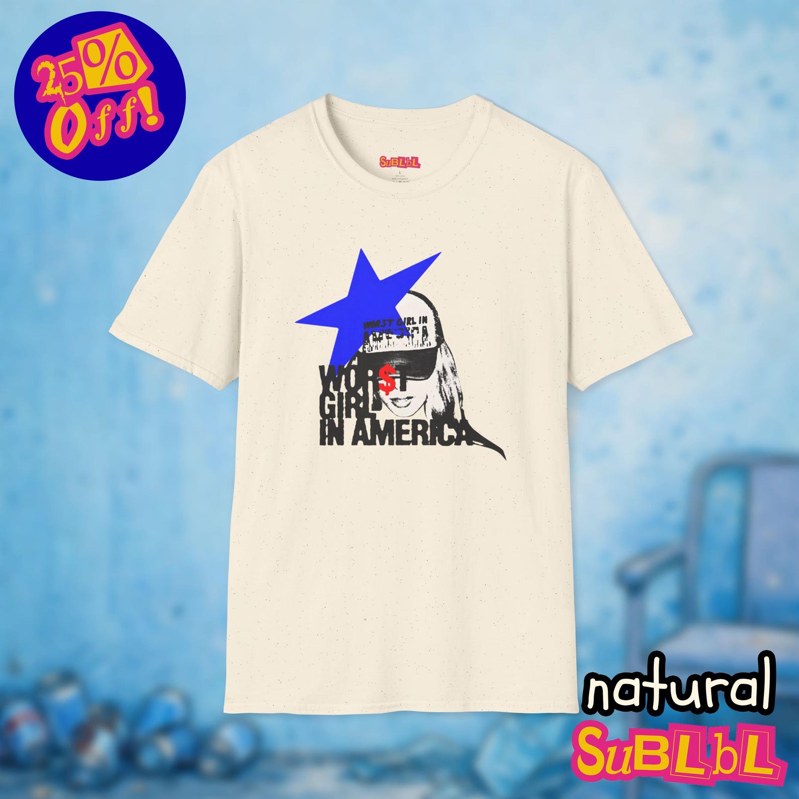 Slayyyter Worst Girl In America Star T-Shirt, Slayyyter Shirt, Worst Girl In America Tee, Slayyyter Graphic T-Shirt, Pop Merch 3XL