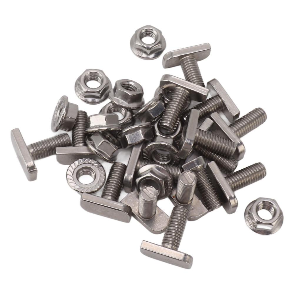 20set Stainless Steel T Bolts High Tensile Strength M8 Hammer Head Screws  Photovoltaic