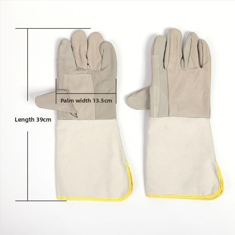 Welder gloves cowhide high temperature resistant oven mitts fireproof welding leather gloves