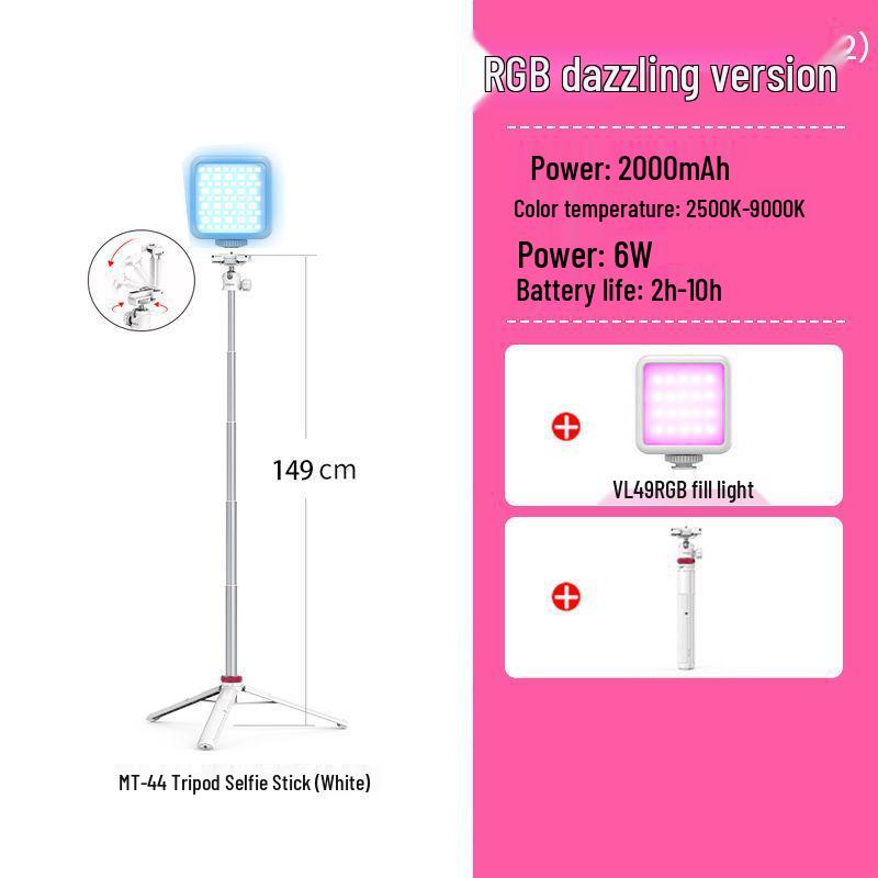 2025 VL49RGB Mini Pocket Full Color Fill Light for Mobile Photography