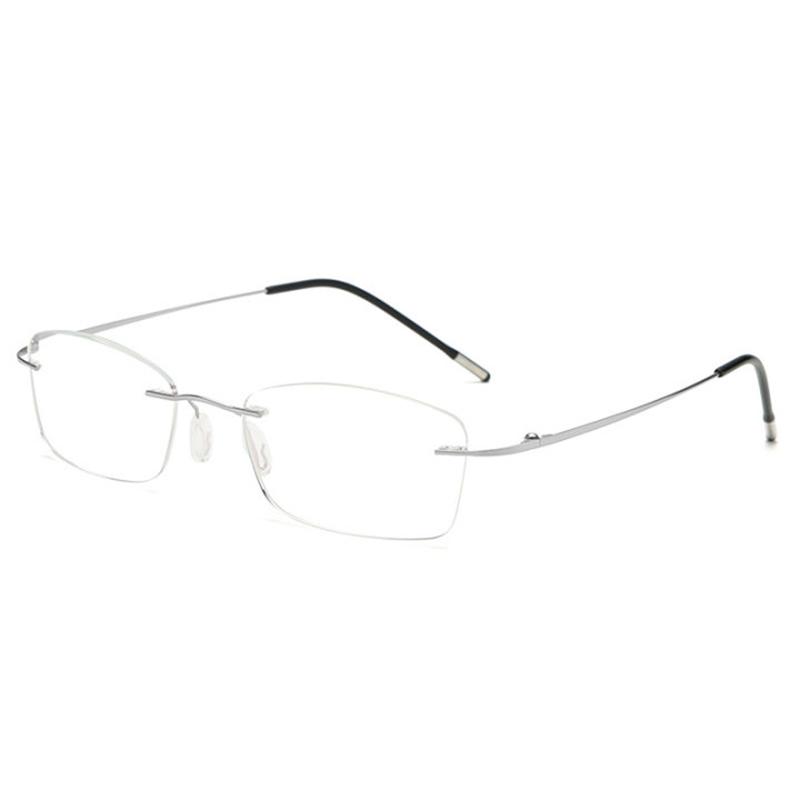 Ultralight Memory Rimless Reading Glasses Men Women Blue Light Blocking Presbyopic Eyeglasses Hyperopia Eyewear +1.0 to +3.5