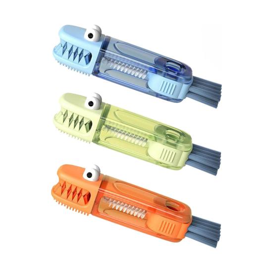 3-in-1 Crocodile Cup Lid Brush Ergonomic Handle Water Bottle Cleaner Multifunctional Portable Gaps Corners Brush