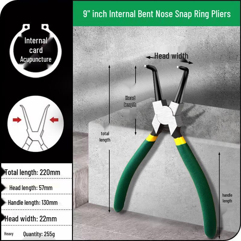 Seizes Industrial Multifunction Snap Ring Pliers 9 inch