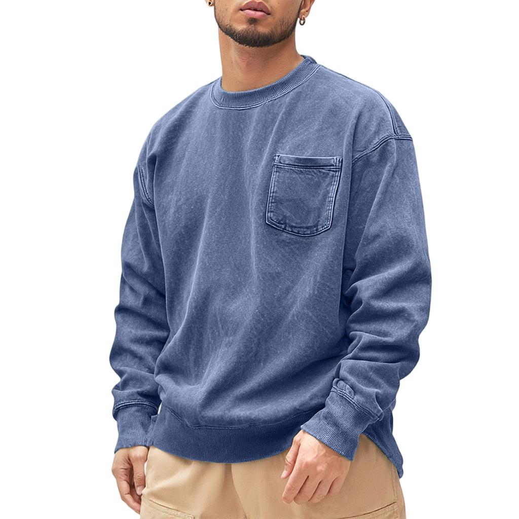 Men's  Trend  Loose  Round Neck  Hoodie  Long Sleeves  Leisure