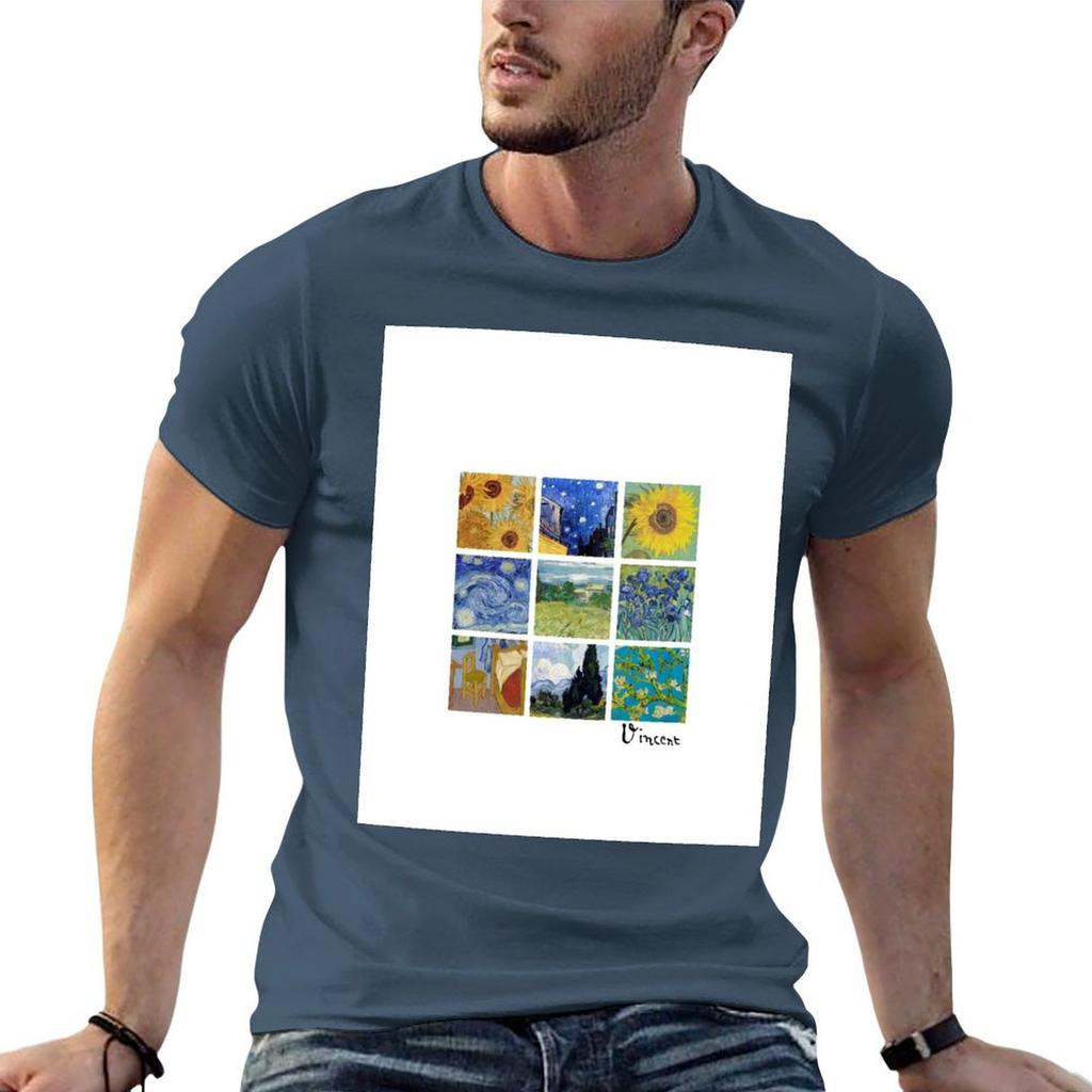 Van Gogh Collage Art Gift TShirt Breathable Sportswear TShirt for Unisex
