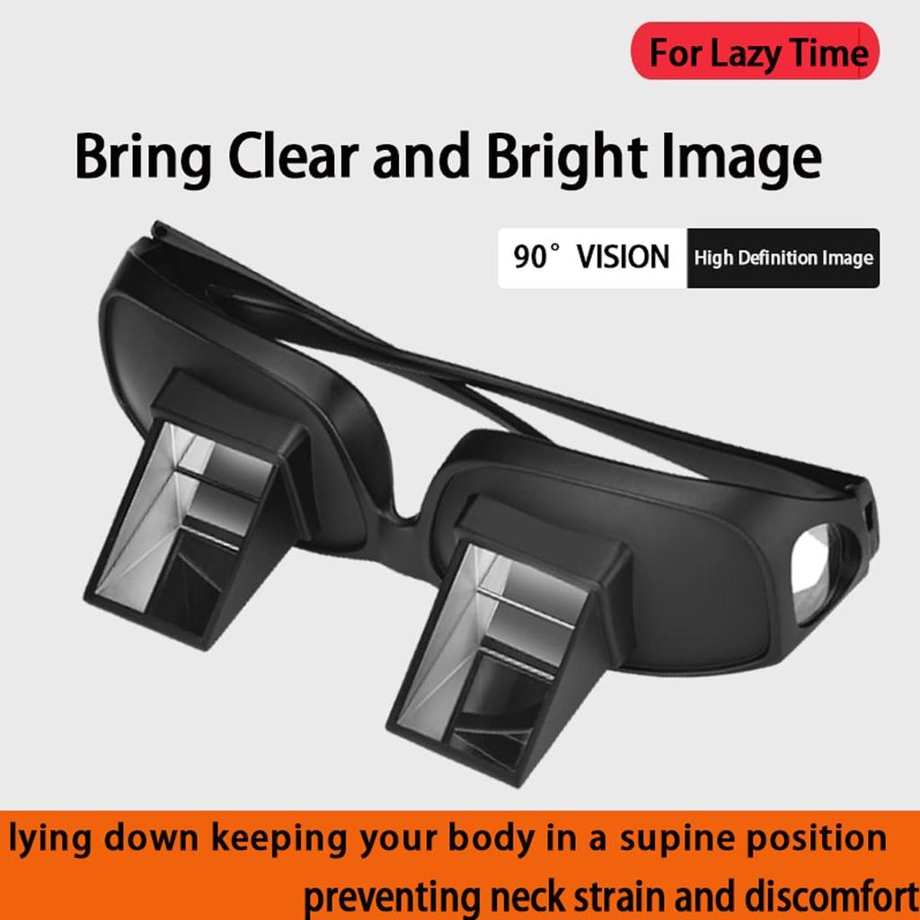 Lazy Eyeglasses Lazy Reading Presbyopia Glasses HD Eyeglasses Prismatic Periscope Eyeglasses for Reading Presbyopia and Watching TV While Lying Down