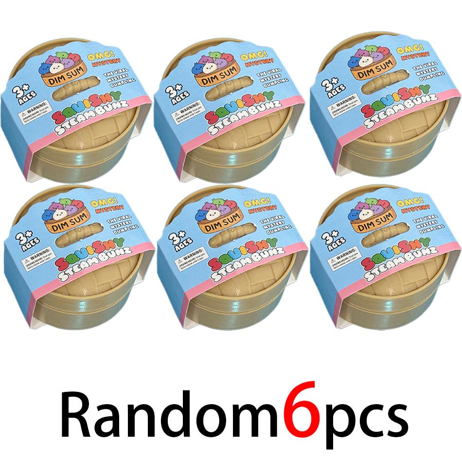 5.5Cm Mini Colorful Dumpling Dumpling Squishy With Box Dumplings Sensory Squeeze Toy For Stress Relief