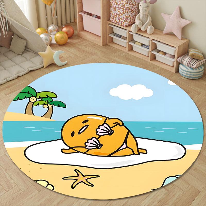 Elegant Round Forest Multicolor Area Rug, Non-Slip Floor Mat for Kitchen