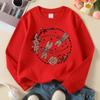 Kids Crewneck Sweatshirt, Dragonfly Floral Wreath Print, Soft Casual Pullover for Fall Winter