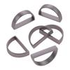 6 pièces Anneaux en Alliage pour Serviettes Porte-Serviettes de Table Or/Argent/Noir Mat 4,7 cm/1,85 Pouce Design Simple Décoration Mariage Anniversaire Fête
