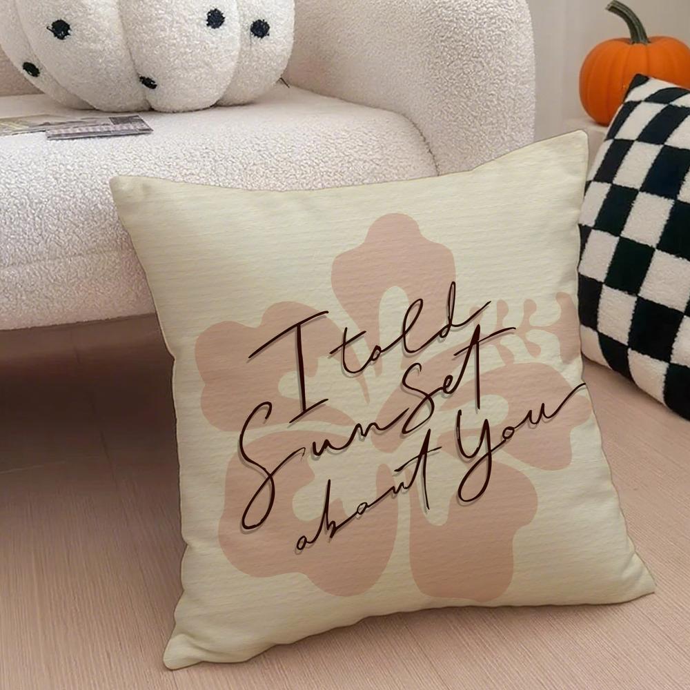 Fashion Thai TV II Told Sunset About Yous Cushion Cover Linen Pillow Case Soft Breathable Protective Couch Room Decoration