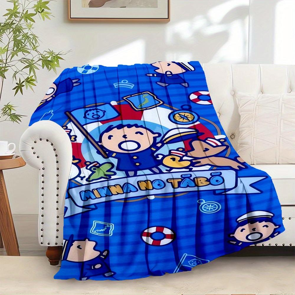 

1pc Flannel Sailor, Flag, AdventureThrow Blanket, Cartoon Truck Pattern Printed Blanket, Warm Cozy Soft Blanket For Couch Bed Sofa Car Offic 130x150cm