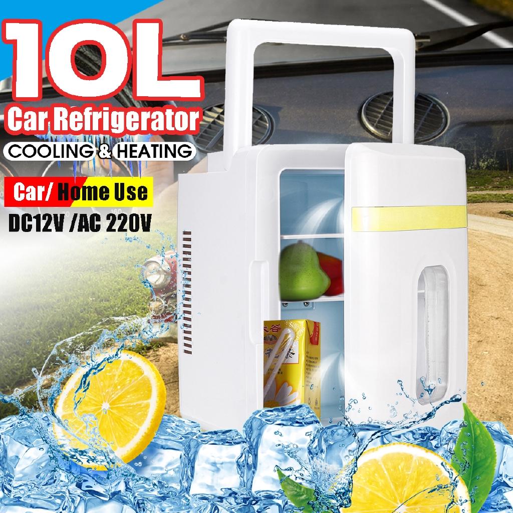 10L 12V Refrigerator Home Car Fridge Mini Freezer Portable Ultra Quiet Cooling Heating Box Fridge for Travel Camping