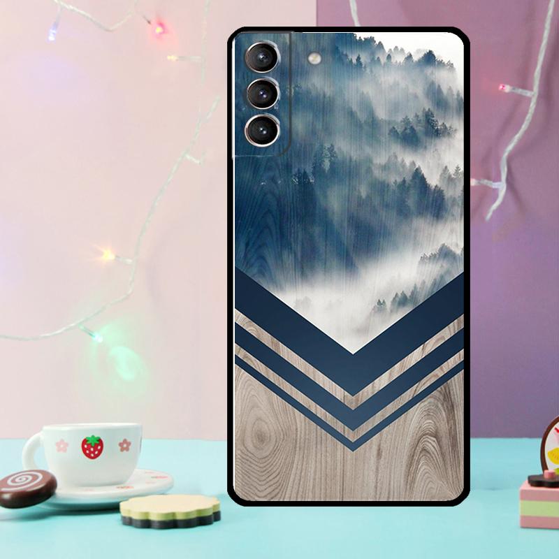 Wolf Bike Butterfly Wood Phone Case For Samsung Galaxy S24 Ultra S20 S21 S22 S23 S25 Ultra S9 S10 Plus S24 FE Cover