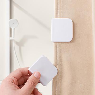 2Pcs Shower Curtain Anti Splash Clips Fixed Clamps Bath Guard Home Bathroom Home Garden Bath Shower Curtain Hooks
