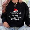 Is My 2nd Favourite C Word Funny Christmas Rude Printed Winter Sweatshirt Holiday Santa Secret Top New Year Xmas Gift for Him