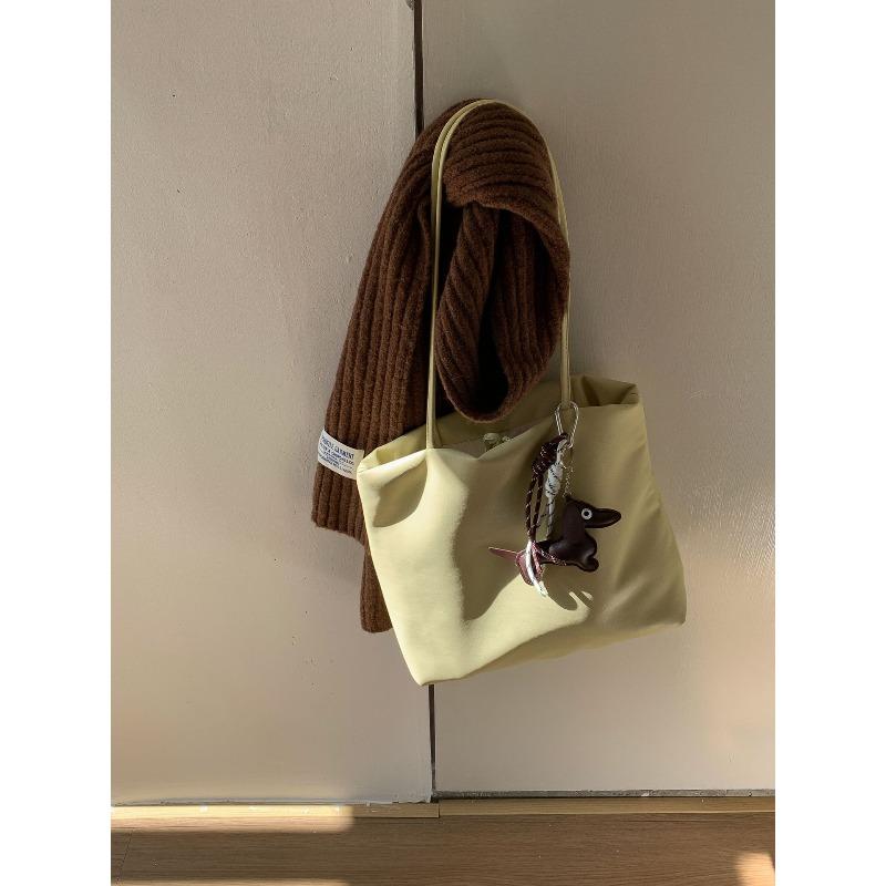 

Минималистичная сумка-тоут из мягкой кожи для поездок на работу, кожаная трендовая текстурная сумка на плечо, женская универсальная портативная женская сумка жёлтый