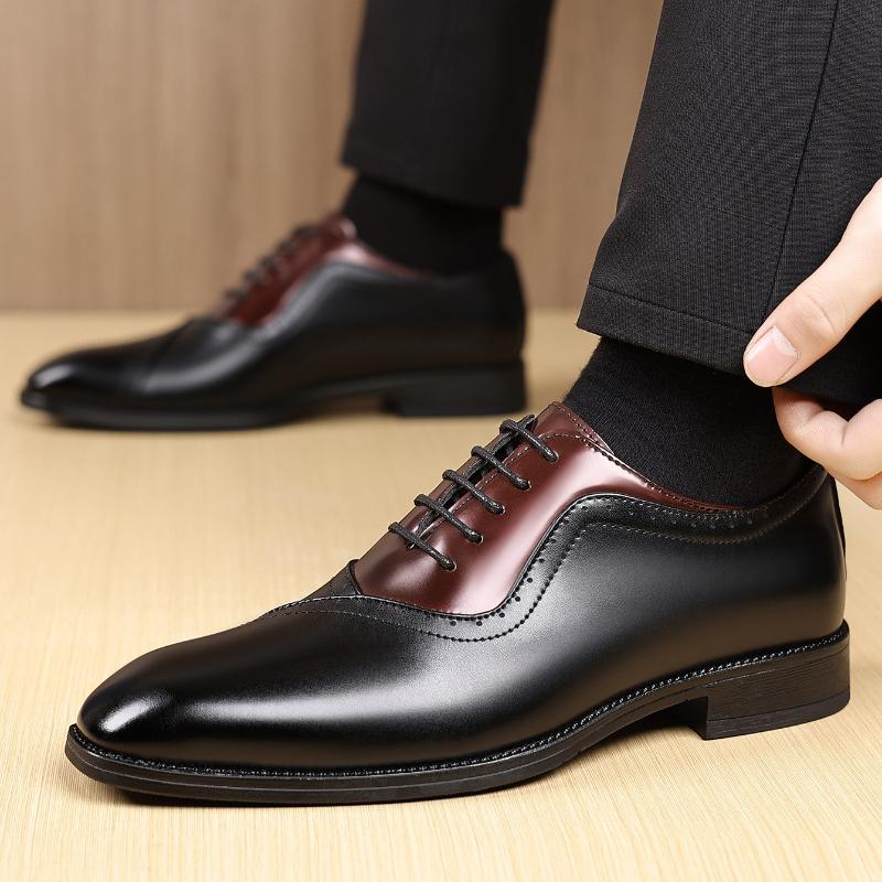 Men's Dress Shoes High Quality Casual Leather Shoe Luxury Party Wedding Shoes for Men Business Formal Shoe Lace-Up Oxford Shoes