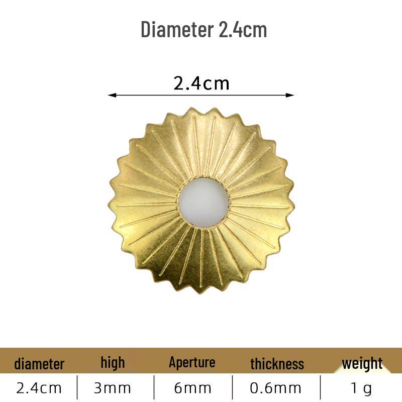 Vintage Brass Furniture Fittings: Antique Gasket, Flat Washer, Irregular Handle, and Base Plate Collection.
