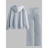 Gentle Style Complete Set of Hoodies and Sweatpants Printed Simple Basic Style Loose Fit Women's Autumn and Winter Set