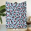 Leopard Print Throw Lightweight 240g Flannel Blanket Soft Skin-friendly for Summer Cooling