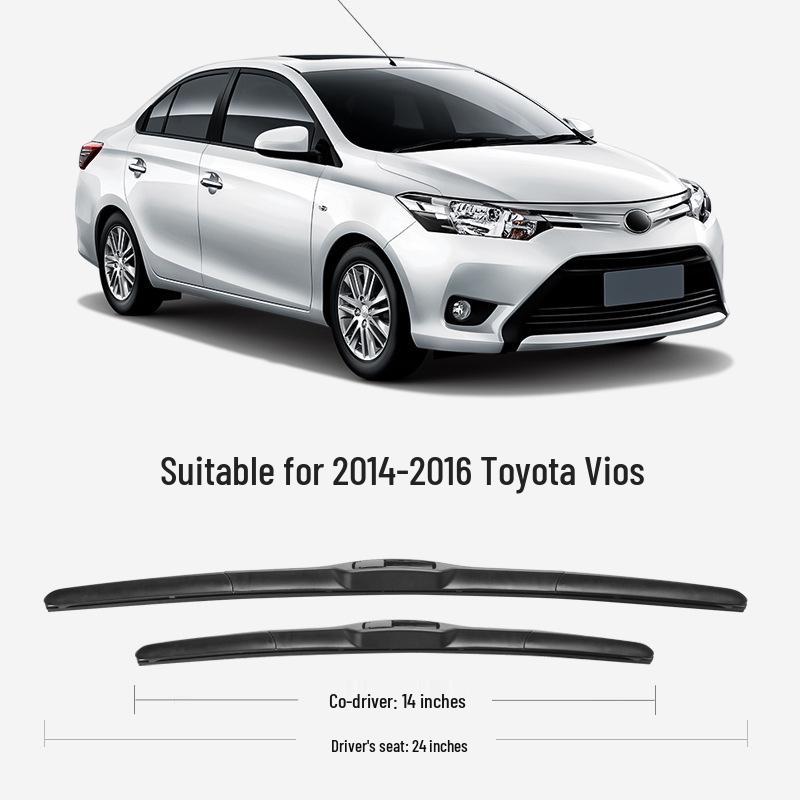 Toyota Vios 2014-2015 Silent Frameless Wiper Blade Rubber Strip