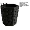 Creative Office Supplies Decor Pebble Texture Pen Holder, Hexagonal Desktop Organizer, Stable Anti-Tip 3D Modern Storage Container Printed PLA Cup for