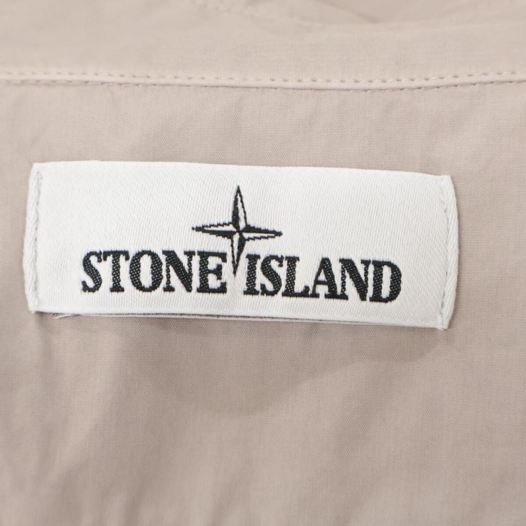 STONE ISLAND 671511101 One-point embroidered shirt tops M beigeUsed