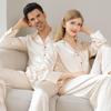 High-End Autumn/Winter Couple's Pajama Set - Men's Plus Size & Women's Long Sleeve with Pants