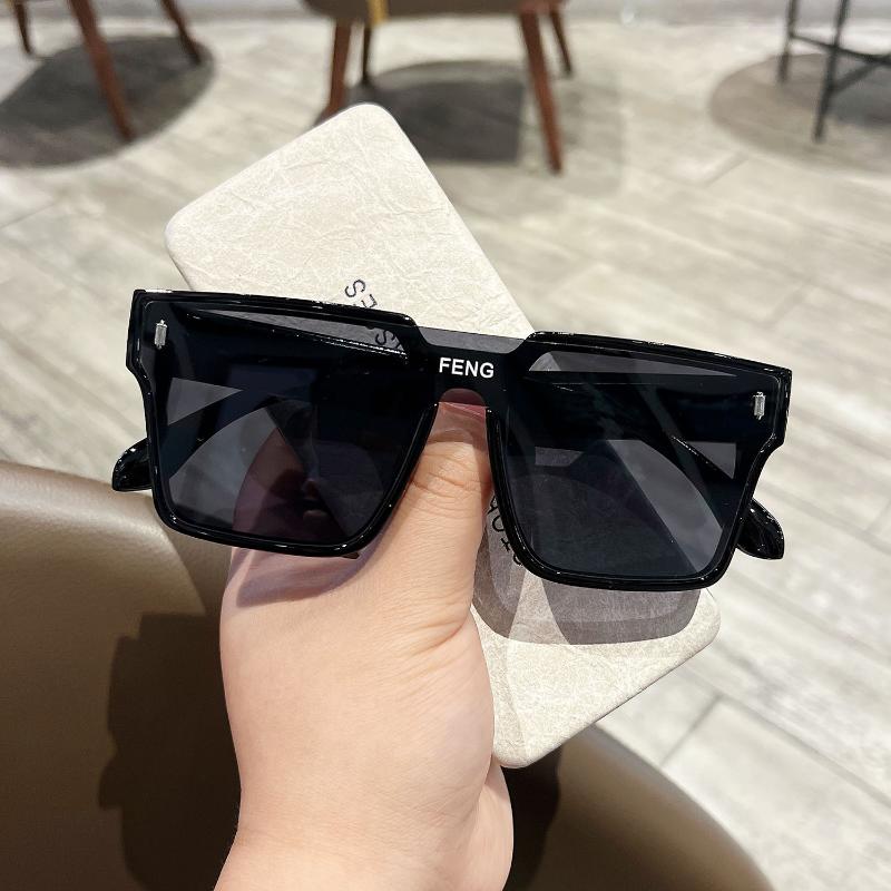Fable Men's New Large Square Sunglasses Classic Vintage Uv400 Protection For Wo Luxury Designer Eyewear Oculos De Sol Cm