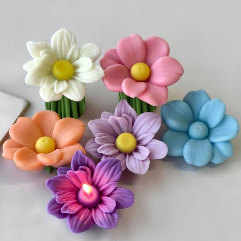 Flexible Silicone Mould for Handmade Floral Candle and Resin Craft