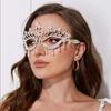 Luxury Alloy Masquerade Mask Shiny Crystal Face Accessories Rhinestone Mask Rhinestone Decoration Bridal Mask Cosplay Party