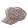 Plaid Design Woolen Hat Ear Protection Keep Warm Painter Caps Thick Material Korean Style British Berets Outdoor Activities