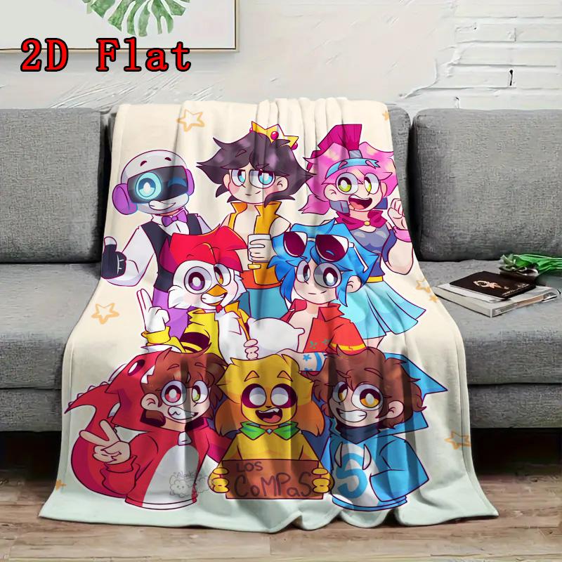 Mikecrack Cartoon Theme Design 2D Flat Pattern Flannel Blanket High Quality All Seasons Warmth and Comfort Perfect for Christmas Gifts.PMT0914166