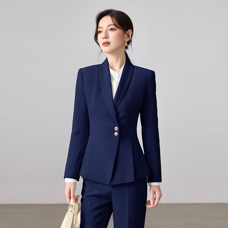 Women's Asymmetric Design Professional Suit Set