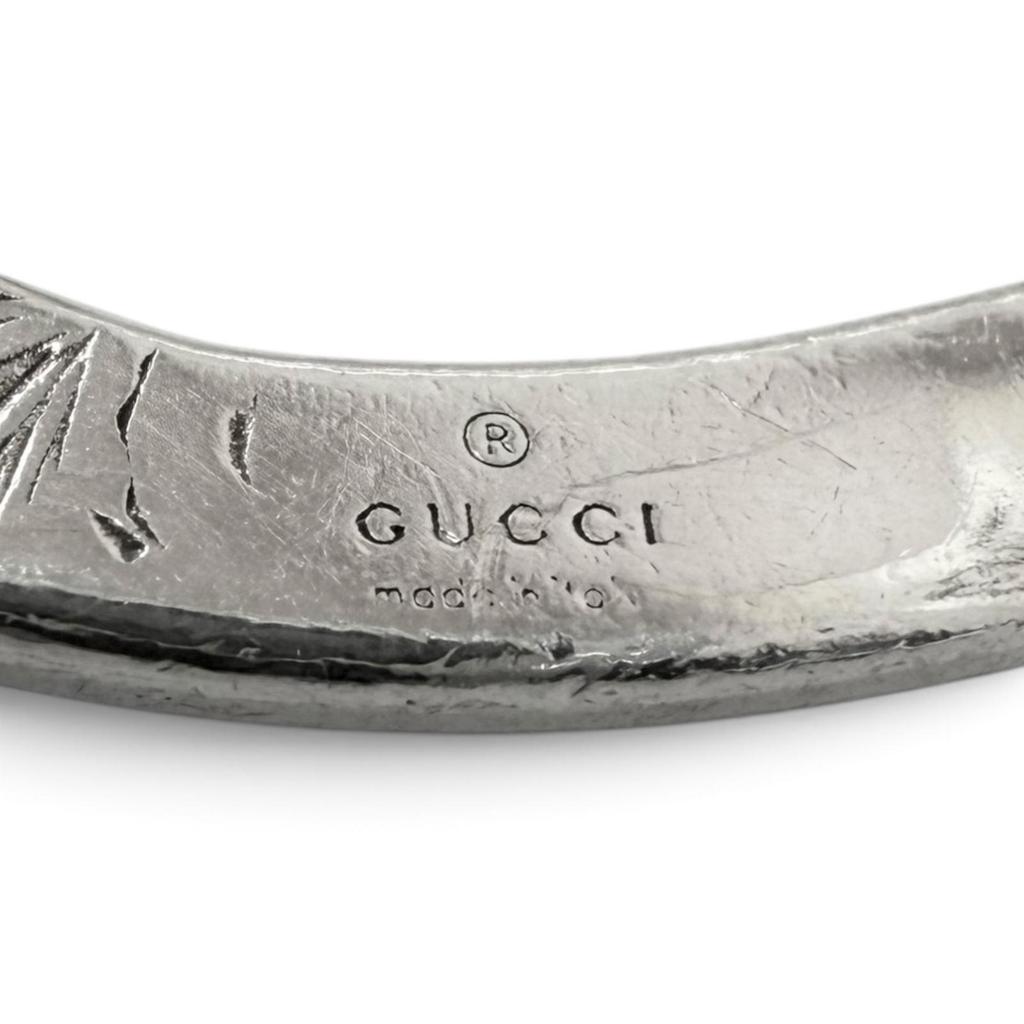 Great GUCCI key ring Arabesque Double G Key Motif Bag Charm Used