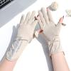 Women Summer New Thin Ice Silk Anti UV Exposed Finger Touch Screen Non Slip Mid Long Breathable Sun Protection Driving Gloves
