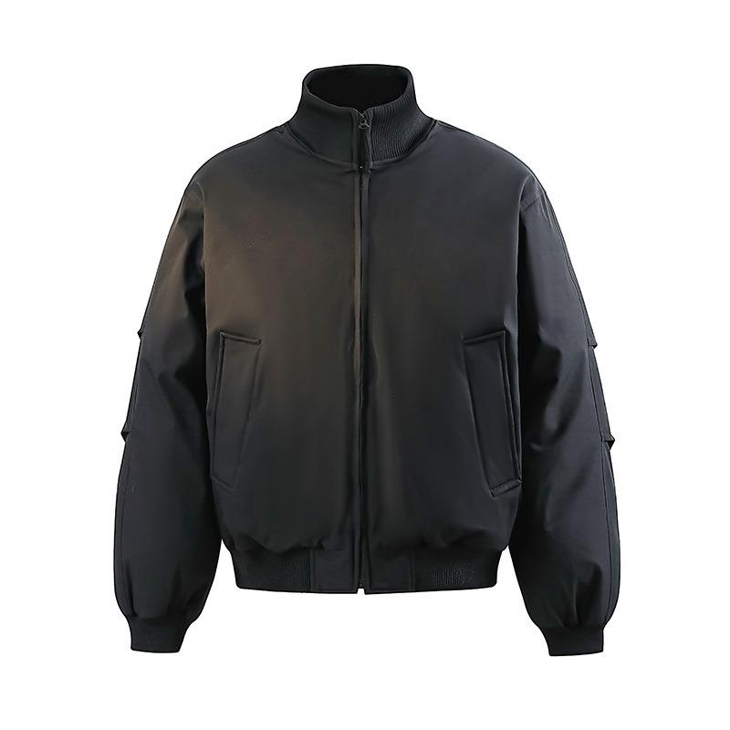 Flying Three-proof Stand-up Collar Cotton Clothes Men's Winter New Loose Retro Tooling M Knitted Collar Jacket