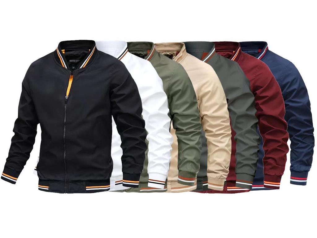 Pánská baseballová bunda s límcem na stojáček pro jaro/podzim 2025 - Módní mladistvé svrchní oblečení