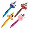 Cute Large Mouth Gel Pen Cartoon Ballpoint Pens Comfortable Grip Colorful Writing Pen for School Office Party