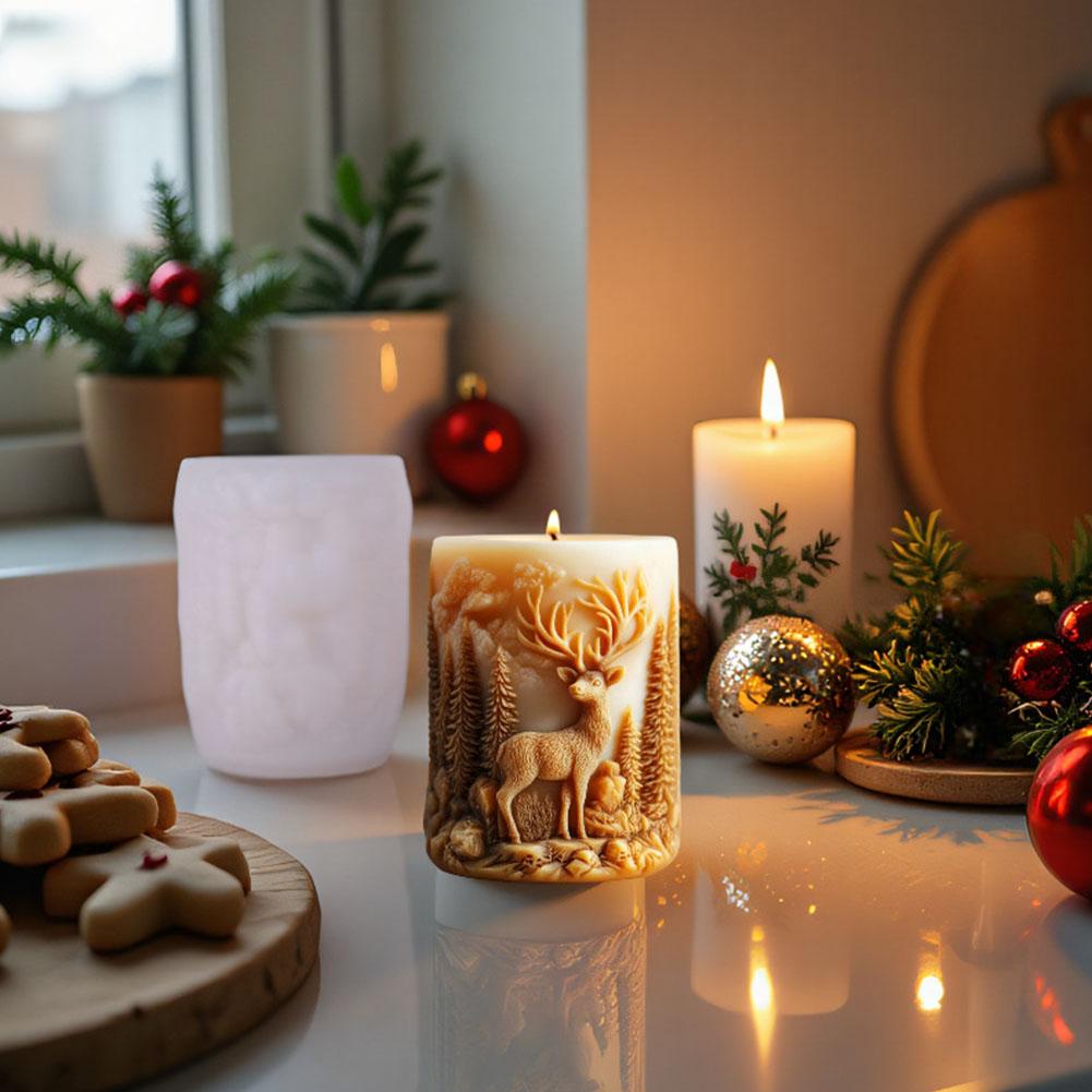 3d Candle Mold Detailed Pet Dog Candle Mold Forest Deer Candle Mold 3d For Handmade Gifts Christmas Crafts Resin Crafts