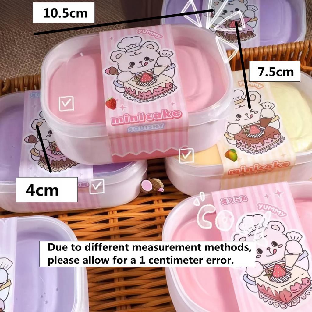 Squishy Simulation Cake Box Squeeze Toys Sticky Stress Relief Sensory Fidget Toys for Adults Anti-anxiety Squeeze Squishy Toys