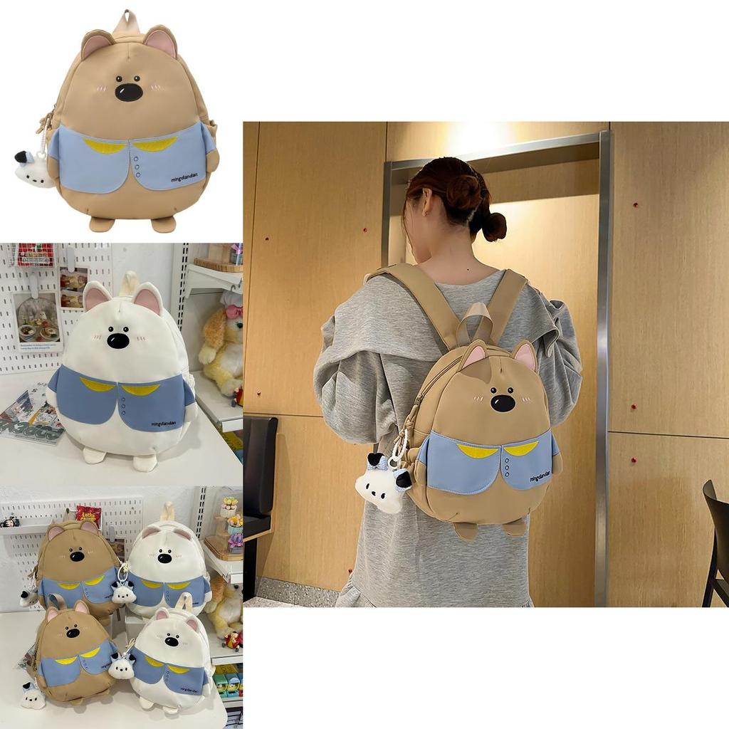 Cartoon Bear Kids Backpack With Nylon Material For Girls Travel And Daily Use