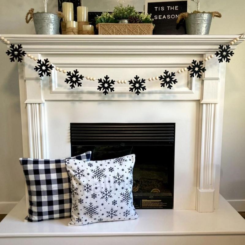 User Friendly Christmas Felt Banners Hanging Ornament for Fireplaces Window Party Decorating Reusable Holiday Hanging